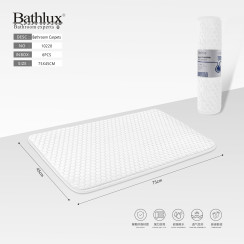 Килимок для ванної Bathlux білий з рельєфом стільника 75x45 см антиковзний