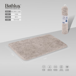 Коврик для ванной Bathlux микрофибра бежевый 45x75 см - антискользящий пушистый
