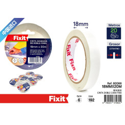 Тонкий двухсторонний скотч 18mm×20m