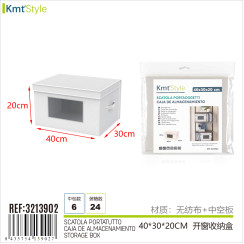 Ящик для зберігання з кришкою і віконцем KmtStyle 40x30x20 см білий