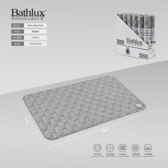 Антиковзний килимок для ванної Bathlux сірий 69x37 см з присосками TRP