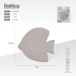 Антискользящие наклейки для ванны Bathlux в форме бежевые рыбки 10.5x11 см 4 шт