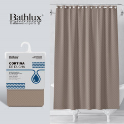 Шторка для душу Bathlux бежева 180x180 см, поліестер, водовідштовхувальна