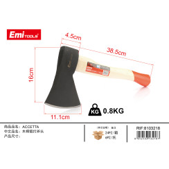Кованый топор с деревянной ручкой 800 г Emi ACCETTA