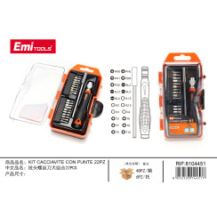 Набір викруток Emi Kit з бітами 22 шт