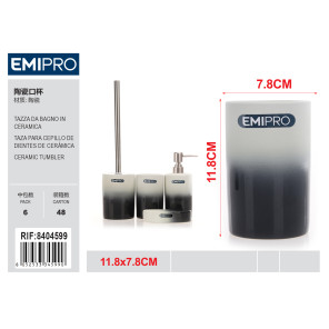 Керамический стакан для ванной Emi HM-8404599