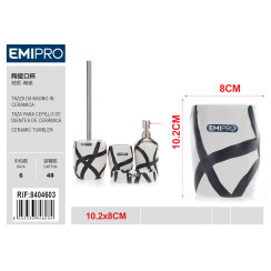Керамічний стакан для ванної Emi HM-8404603