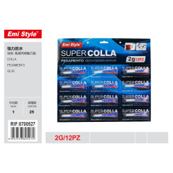 Суперклей Emi COLLA 2 г - домашній клей швидкої дії, 12 шт