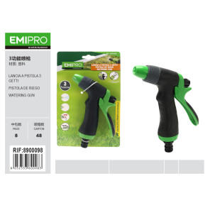 Пистолет-распылитель для полива EMIPRO 3 функции с мягким покрытием RIF 8900098.