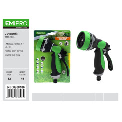 Пистолет-распылитель для полива EMIPRO 7 режимов зеленый пластиковый