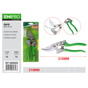 Секатор садовий EMIPRO 210 мм сталь+алюміній для обрізки гілок