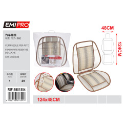 Накидка на сидіння автомобіля бамбукова EMIPRO 124x48 см бежева