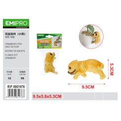 Декоративна фігурка цуценяти для квіткового горщика Emipro 9.5x5.8x5.3 см