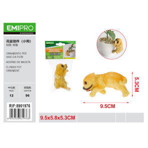 Декоративна фігурка цуценяти для квіткового горщика Emipro 9.5x5.8x5.3 см