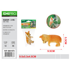 Декоративна фігурка собаки для квіткового горщика EMIPRO 9.5x5.3x4.5 см