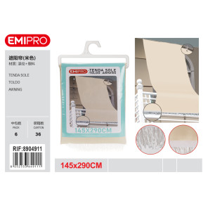 Сонцезахисна штора для балкону бежева 145x290 см Emipro