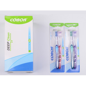Зубна щітка COBOR Deep Clean для дорослих - набір 2 шт, м'яка щетина