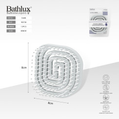 Расческа массажная Bathlux Chiara Ambra для волос ABS 8x8 см серый