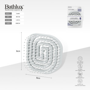 Гребінець масажний Bathlux Chiara Ambra для волосся ABS 8x8 см сірий