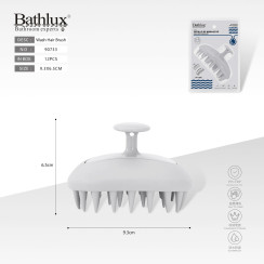 Масажна щітка для миття голови Bathlux 90733 сіра 9.3x6.5 см