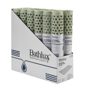 Коврик для ванны Bathlux ПВХ антискользящий серый 72x41 см