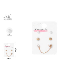 Сережки‑цвяшки 3 пари повтор HM-929350