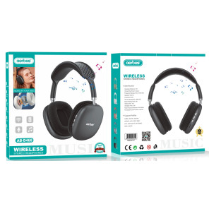Бездротові навушники Aerbes AB-D468 Bluetooth з м'якими амбушюрами - чорні
