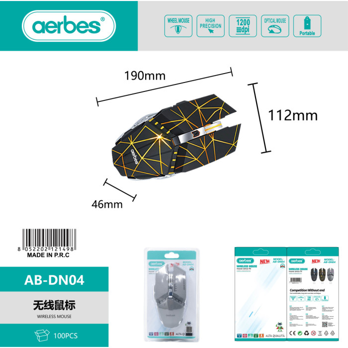 AB-DN04 Безпровідна миша Bluetooth - компактна та зручна
