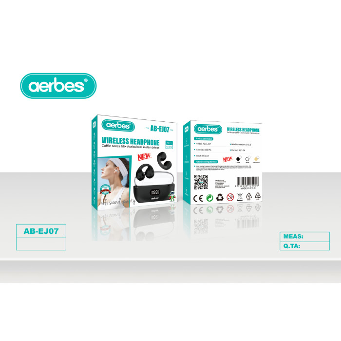 Бездротові навушники Aerbes AB-EJ07 Bluetooth 5.3 з кейсом для заряджання HiFi звук