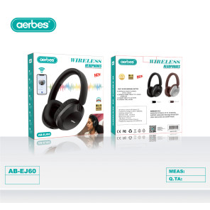 Бездротові навушники Aerbes AB-EJ60 Bluetooth 5.3 накладні HiFi чорні
