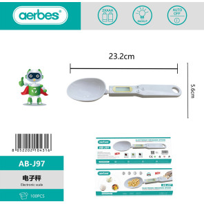 Електронна ложка-ваги Aerbes AB-J97 до 500г з LCD дисплеєм та підсвіткою