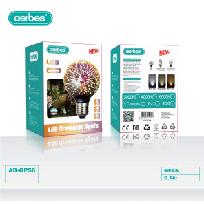 LED лампа Aerbes AB-QP56 3D феєрверк E27 5W кольорове світло G80 86-265V