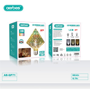 Світлодіодна лампа Aerbes AB-QP71 LED Fireworks 3D ефект феєрверку 5W E27 кольорова