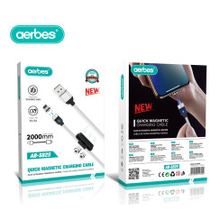 AB-S825 2 м 3-в-1 магнитный кабель для передачи данных