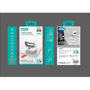 Зарядний пристрій aerbes AB-SJ262 45W USB-A + USB-C з кабелем Type-C 20W швидка зарядка