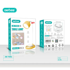 LED настільна лампа AB-TD82 з акумулятором 1000 мАч та USB зарядкою