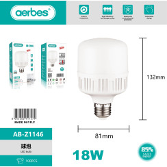 LED-лампа 18W з постійним струмом білого світла 220В