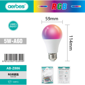 AB-Z886-5W-A60 LED-лампа з пультом дистанційного керування 220 В