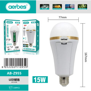 LED-лампа Е27 15W 85-265В широкий діапазон напруги нейтральне біле світло
