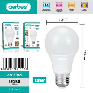 AB-Z965 15W A70 LED-колба E27 85-265В нейтрально-белый свет