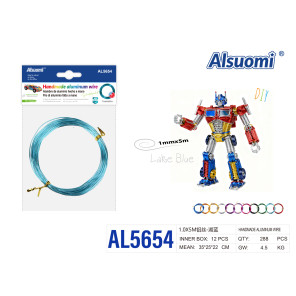 Алюмінієвий дріт для рукоділля Alsuomi 1мм x 5м блакитний AL5654
