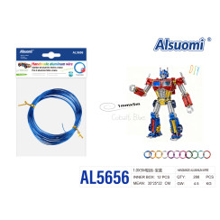 Алюмінієвий дріт для рукоділля Alsuomi 1мм x 5м кобальтово-синій AL5656