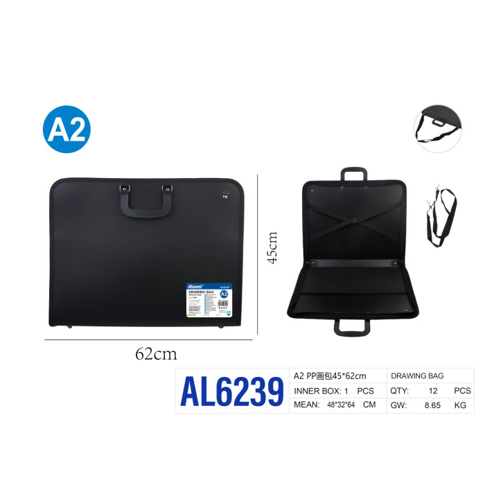 A2 PP папка для малювання 45×62 см з мішком для фарбування