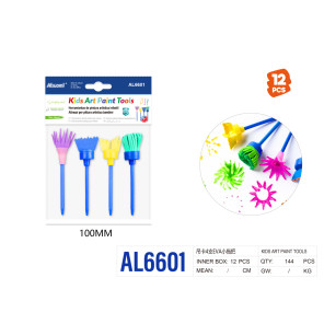 Набір губчастих пензлів для малювання дітей Kids Art Paint Tools 4 шт 100 мм AL6601