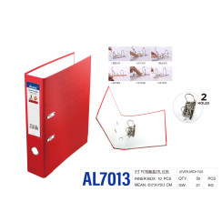 3-дюймова FC-папка для файлів з 2 отворами, червона