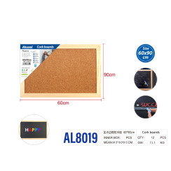 Корковая доска в деревянной раме 60x90 см