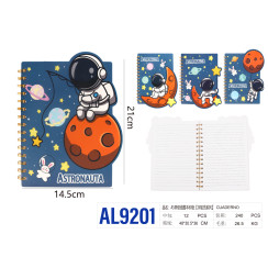 Блокнот A5 фигурный 60л «космонавт»