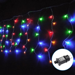 Гирлянда лед разноцветная занавес 5 м 100LED IP44