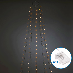 Батарейна гірлянда ялинка тепле 1.5 м 90LED IP44