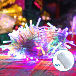 Гирлянда музыкальная прямая разноцветная 10 м 100LED прозрачная проволока IP44